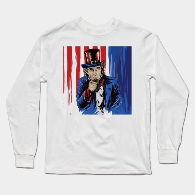 Uncle sam wants you Long Sleeve T-Shirt by Skidipap